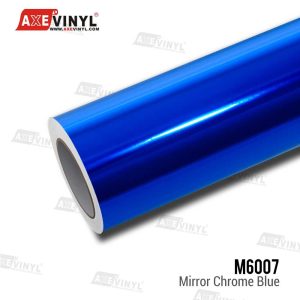 کاور بدنه خودرو آبی آینه‌ای کروم آکس وینیل M6007