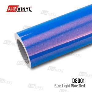 کاور بدنه خودرو رنگ آبی قرمز روشن ستاره‌ای آکس وینیل D8001
